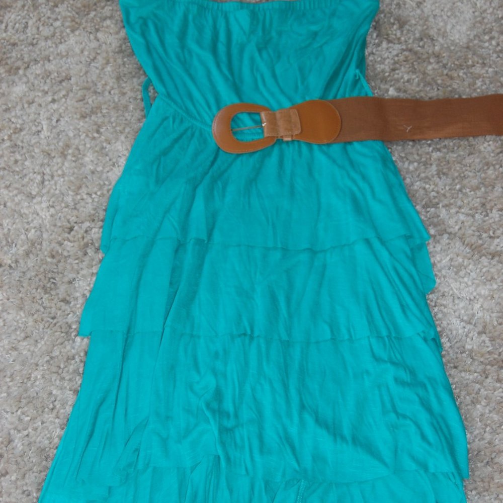 NWT: Rue21 - Aqua strapless dress